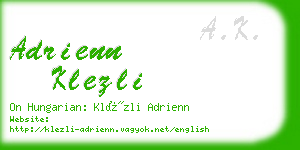 adrienn klezli business card